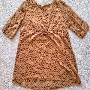 Tan Old Navy 3/4 Sleeve Sheath Dress